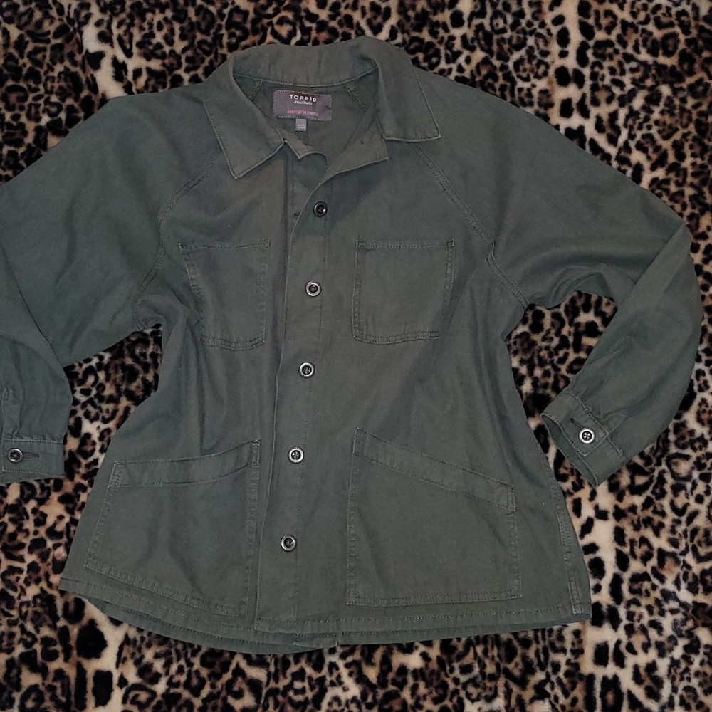 Women's Green Cargo Jacket